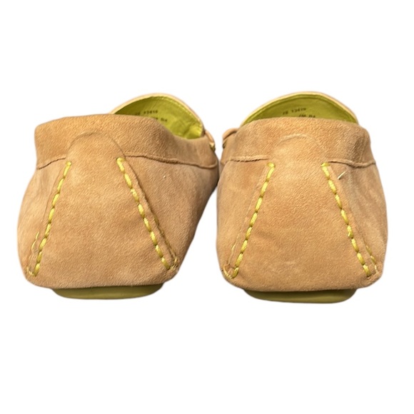 JOHNSON & MURPHY SUEDE LOAFER SLIPPER W/ LIME GREEN ACCENT & RUBBER SOLE SZ 7 M - Picture 9 of 10